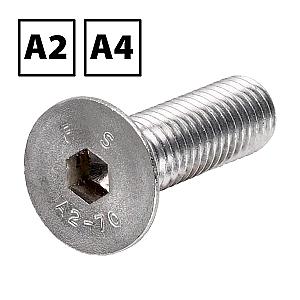 Stainless Steel Countersunk Socket Screws A2 & A4 DIN 7991