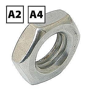 Stainless Steel Lock Nuts ( Half Nut ) A2 (304) & A4 (316) DIN 439