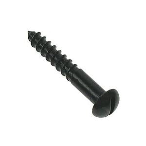 Round Head Slot Black Jappaned Woodscrew