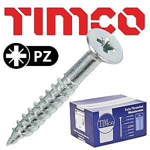 Timco Twin-Threaded Countersunk Pozi  Woodscrews