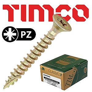 Timco Classic Multi-Purpose Woodscrews, Steel Zinc & yellow plated