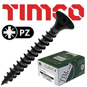 Timco Multi-Purpose Classic Woodscrews, Black Passivated
