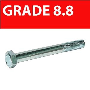 Hexagon Head High Tensile Bolts Bright Zinc Plated DIN 931, Grade 8.8