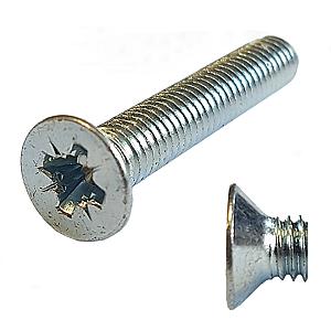 Mild Steel Countersunk Pozi Machine Screws DIN 965