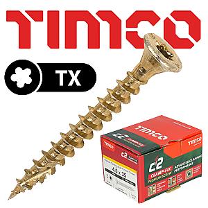 Timco C2 Clamp-Fix TX Drive Premium Woodscrews