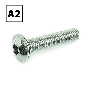 Stainless Steel Flange Button Socket Screw A2 (304), ISO 7380-2