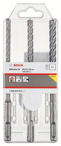 Bosch SDS Plus-5X Hammer Drill Bit 3 Piece Set 2608833912