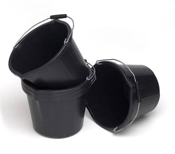 14.5 Litre Black Bucket with Handle