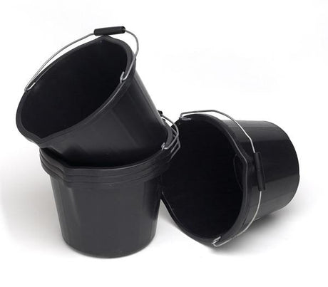 14.5 Litre Black Bucket with Handle