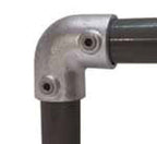 90 Degree Elbow C02 Size 6 (G25) Handrail Fitting, Galvanised 125-B34 (Kee Klamp Compatible 15-6)