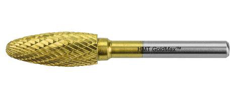 HMT Goldmax TCT Burr 12mm Flame Head 6mm Shank 402050-0120