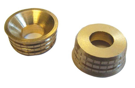 No. 12 Solid Brass Turned & Knurled Surface Screw Cup