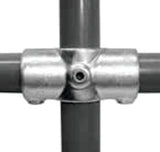 Two Socket Cross C22 Size 6 (G25) Handrail Fitting, Galvanised 119-B34 (Kee Klamp Compatible 26-6)
