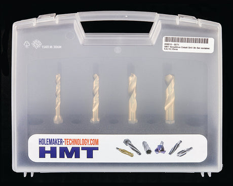HMT Versa Drive 4 Piece HSS Drill Bit Set (6, 8, 10 & 12mm) 209010-SET1
