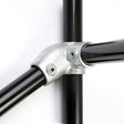 Left Hand Level Sloping Down Side Outlet Tee C211LH Size 8(G40) Handrail Fitting, Galvanised