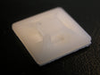 Self Adhesive Cable Tie Bases, White 20x20mm, Fits up to 6mm wide x 3mm thick cable ties