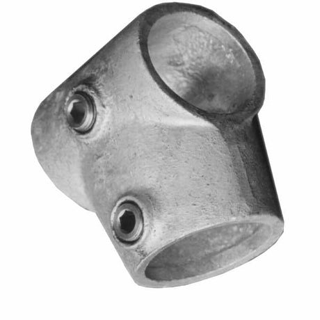 Slope Short Tee C51 Size 8 (G40) Handrail Fitting, Galvanised 153-D48 (Kee Klamp Compatible 86-8)