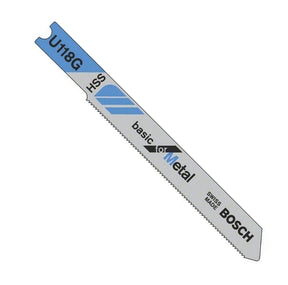Bosch U118G 70mm Jigsaw Blade basic for metal 0.5-1.5mm (Pack of 3) P/No. 2 608 631 770