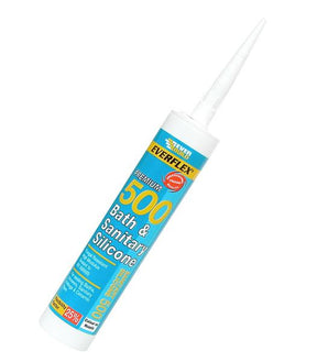 Everbuild 500 White Bath & Sanitary Silicone 310ml