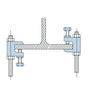 Lindapter Flange Clamps, Mild Steel M10/FL2 Bright Zinc Plated FL2D for 10mm studding