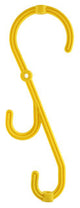 Multihook Cable Support, Yellow 250mm Long with 3 Hooks, 3 Screw Holes