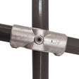 Slope Two Socket Cross C54 Size 7 (G32) Handrail Fitting, Galvanised 156-C42 (Kee Klamp Compatible 89-7)