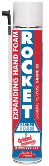 Rocket Aerosol Type (Plastic Nozzle) Expanding B3 Hand Foam 750ml