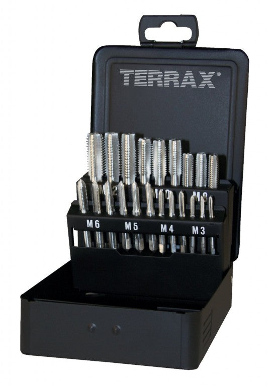 Terrax 21 Piece HSS-G Threading Tap Set M3 - M12, A245006