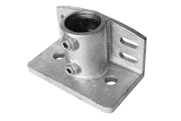 Base Flange CW Intergrated Toeboard C18 Size 7 (G32) Handrail Fitting, (Kee Klamp Compatible 69-7)