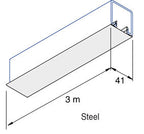 Metal / Steel SC953 / P1184-F  Channel Closure / Cover Strip 3 Metre