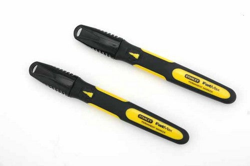 Stanley 0-47-312 Fatmax Fine Tip Black Permanent Markers (Pack of 2)