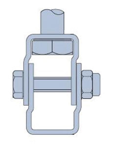 Lindapter SW10 M10 Swivel Unit with M10 x 90mm Set Screw & Nut