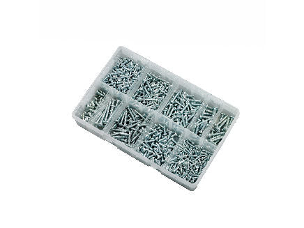 700pce 6-10g Pan Pozi AB Self Tapping Screw Kit. Bright Zinc Plated. Kitmaster KM105102
