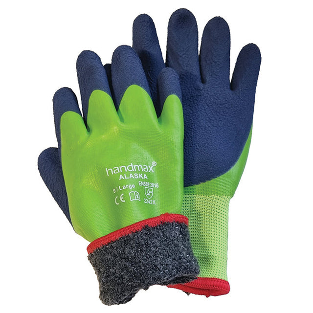 Handmax Alaska Thermal Waterproof Latex Grip Gloves, Size 8 (Medium) ALL8