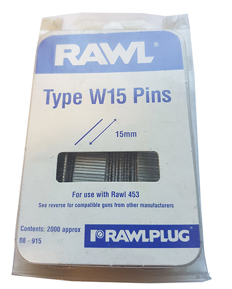 Rawlplug 08-915 Type W15 15mm Pins Box of 2000