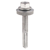 Timco 5.5 x 80mm Self Drill Screws Washer Head, Metal To Metal, Exterior Quality Plating For Steel 3.0-12.5mm Thickness H65W16