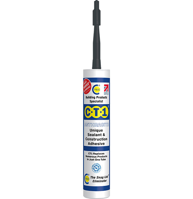 CT1 Anthracite All in One Multi-purpose Waterproof Sealant & Construction Adhesive, 290ml