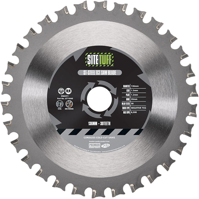 Site Tuff 165mm Steel Cutting Circular Saw Blade P5-STEEL165