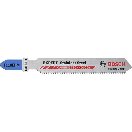 Bosch T118EHM 83mm Jigsaw Blade for Inox 2-5mm (Pack Of 3) P/No. 2 608 630 665