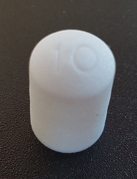 M8 x 13mm White Plain Push On Plastic Stud / Studding Cap