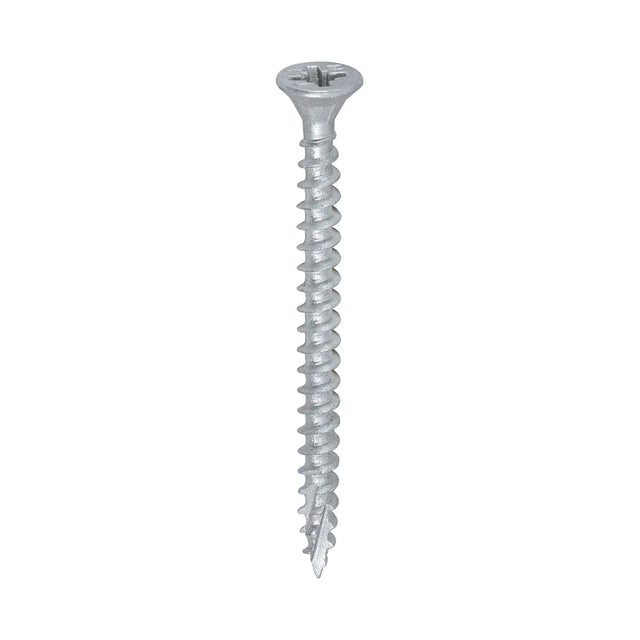 Timco 4.0 x 50 Countersunk Pozi Pz2, C2 Exterior Screws, Silver Organic