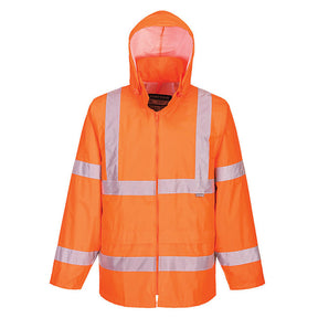 4XL Orange Portwest Hi-Vis Rain Jacket