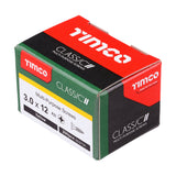 Timco 3.0 x 12mm (4 x 1/2) Countersunk Pozi Pz1, Classic Woodscrew, Steel Zinc / Yellow Plated, 30012CLAF