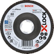 Bosch 125mm X-Lock Best for Metal 60 Grit Flap Disc, Angled Version, P/No. 2 608 619 202