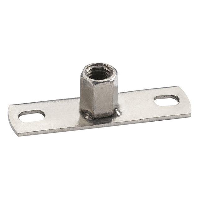 Base / Back Plate Threaded M8 with 2 screw holes, Stainless Steel A4. PFA4M0800