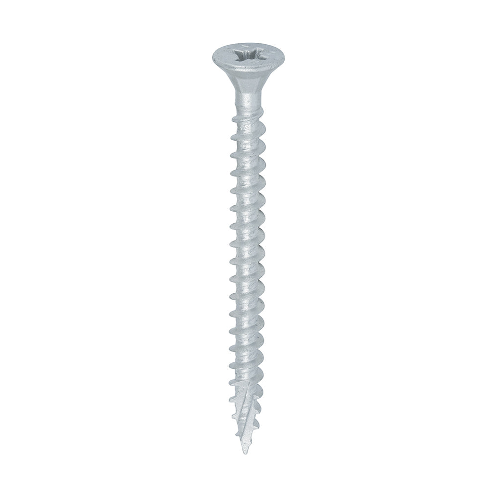 Timco 5.0 x 60 Countersunk Pozi Pz2, C2 Exterior Screws, Silver Organic