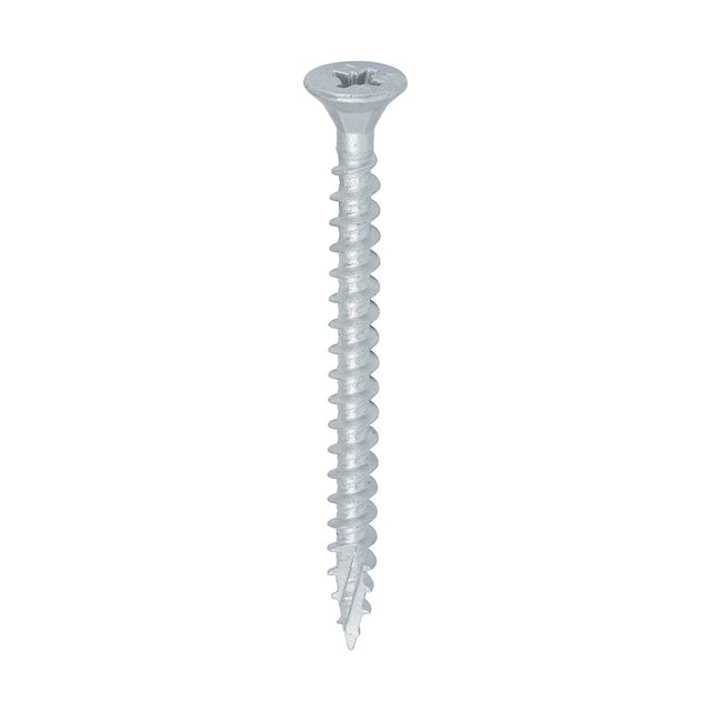 Timco 5.0 x 60 Countersunk Pozi Pz2, C2 Exterior Screws, Silver Organic