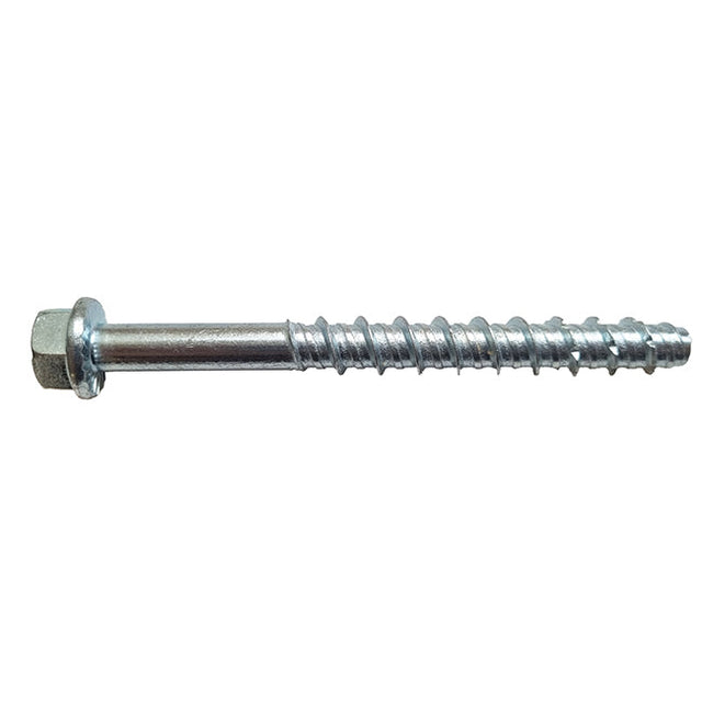 M10 x 70 MasonMate Extra Hex Flange Concrete Screw Bolt, ETA1 Option 1, Bright Zinc Plated
