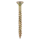 3.0 x 40 (4 x 1" 1/2) Timco Velocity Premium Countersunk Pozi Pz1, Woodscrew, Steel Zinc Yellow Finish, 30040VY