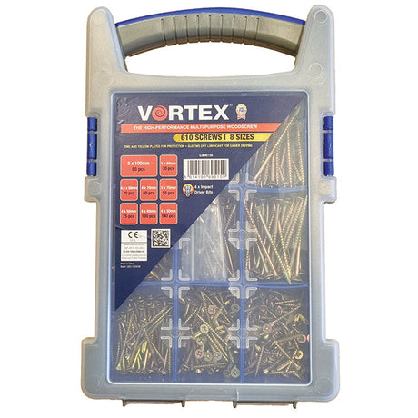 Vortex High Performance 610 Piece Woodscrew Assortment OJ695150